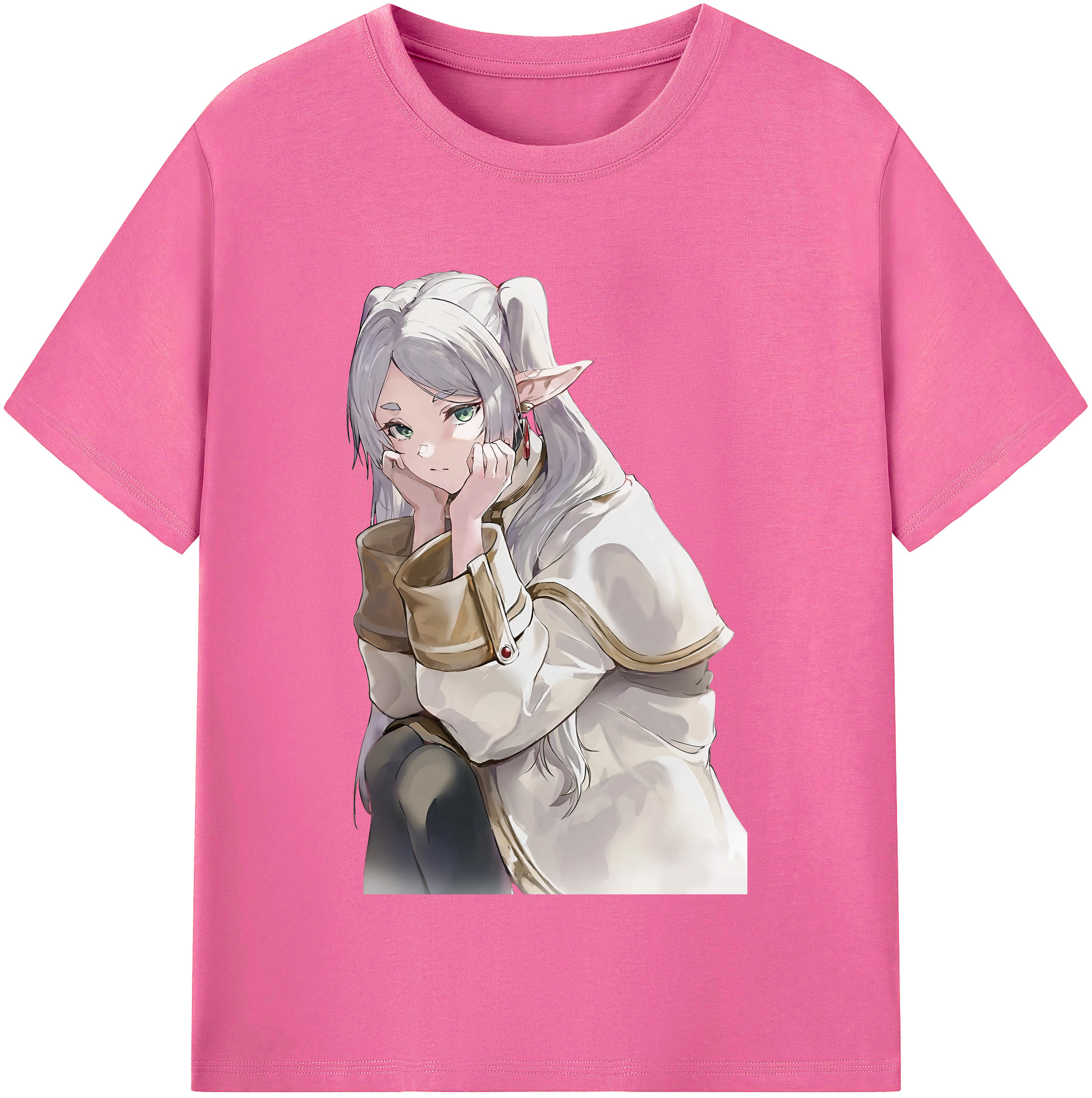 （画像用） 葬送のフリーレン Frieren レディースカジュアルプリントTシャツ（綿100％）